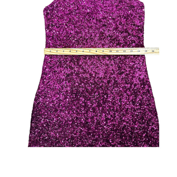 Alice and Olivia Hot Pink Sequins Mini Dress Size Small (retail $200)‎ - Picture 5 of 9